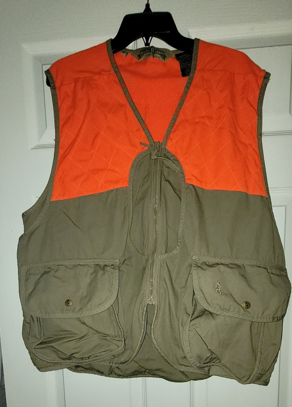 Men's Orange and Olive Hunting Vest - Bob Allen